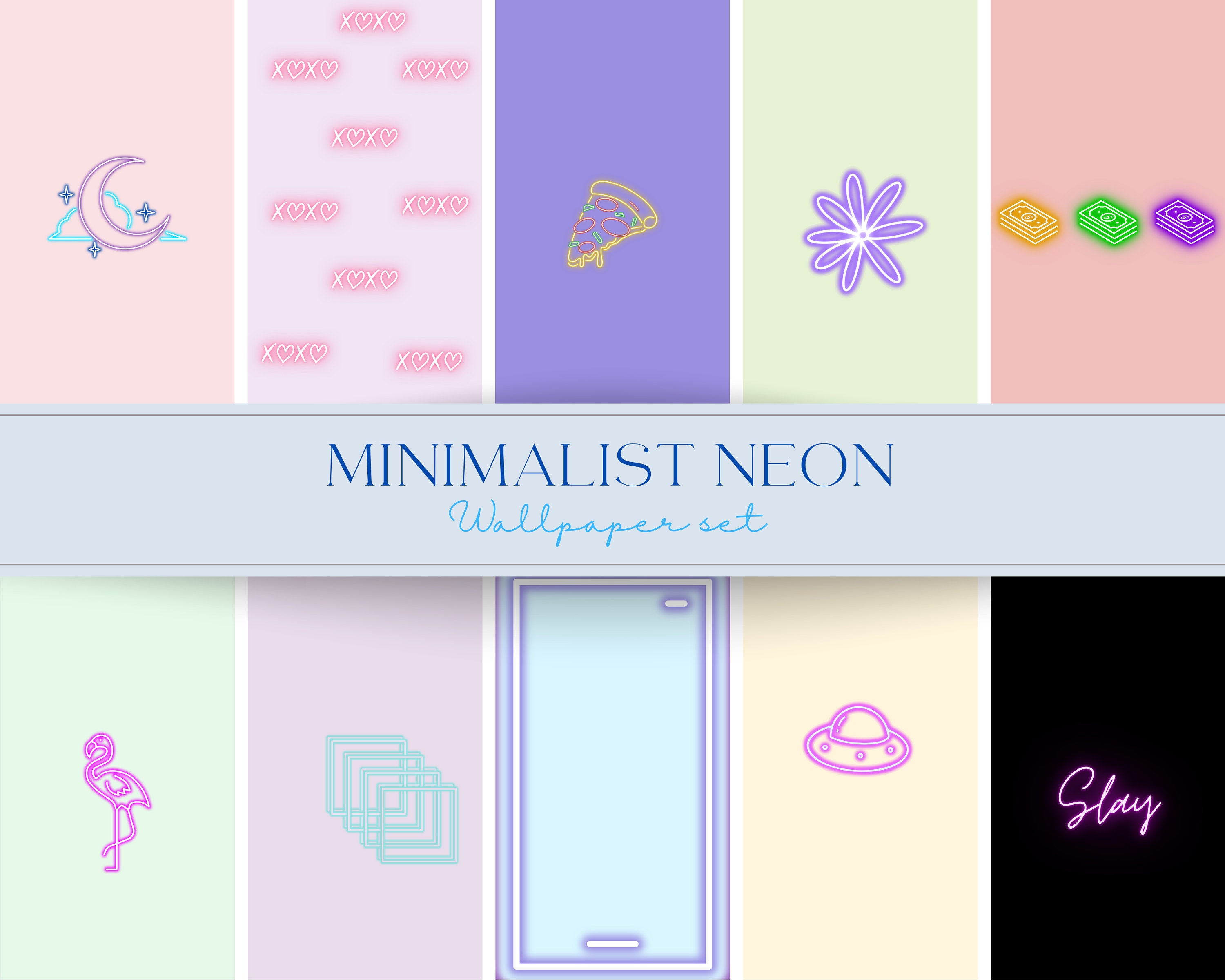 20 Neon Minimalistic Phone Wallpaper| Minimalistic Phone Wallpapers