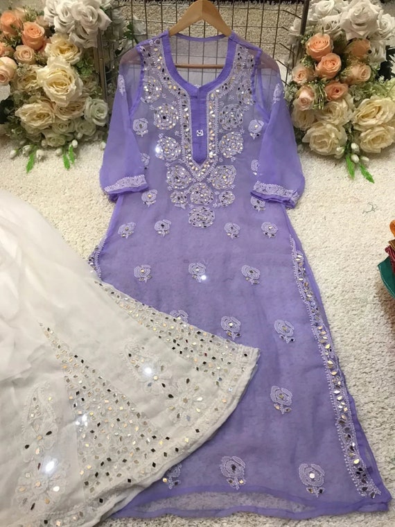 Lilac Indian Wedding Anarkali Suit for Women, Lucknowi Chikankari Anarkali  Kurta Set With Dupatta Customizable Size 2XS to Plus Size - Etsy |  Beautiful pakistani dresses, Chicken dress, Indian fashion dresses