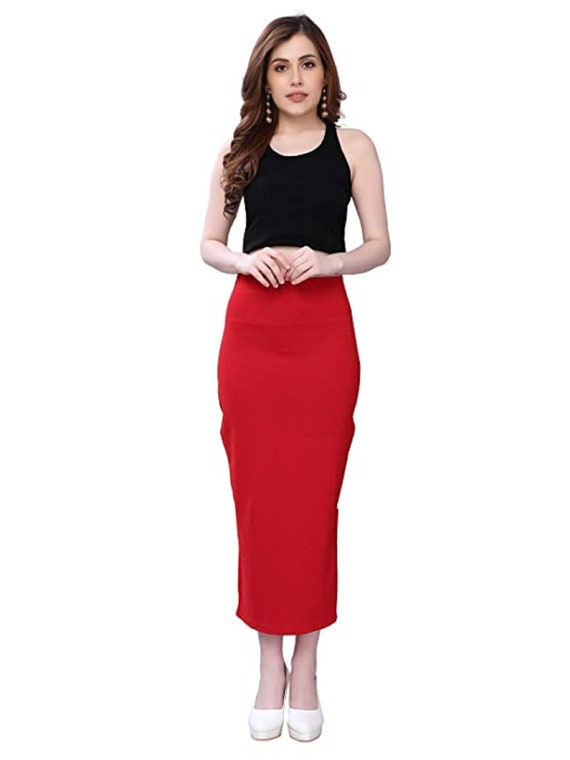 Women's Lycra Full Elastic Saree Shapewear Petticoat,saree