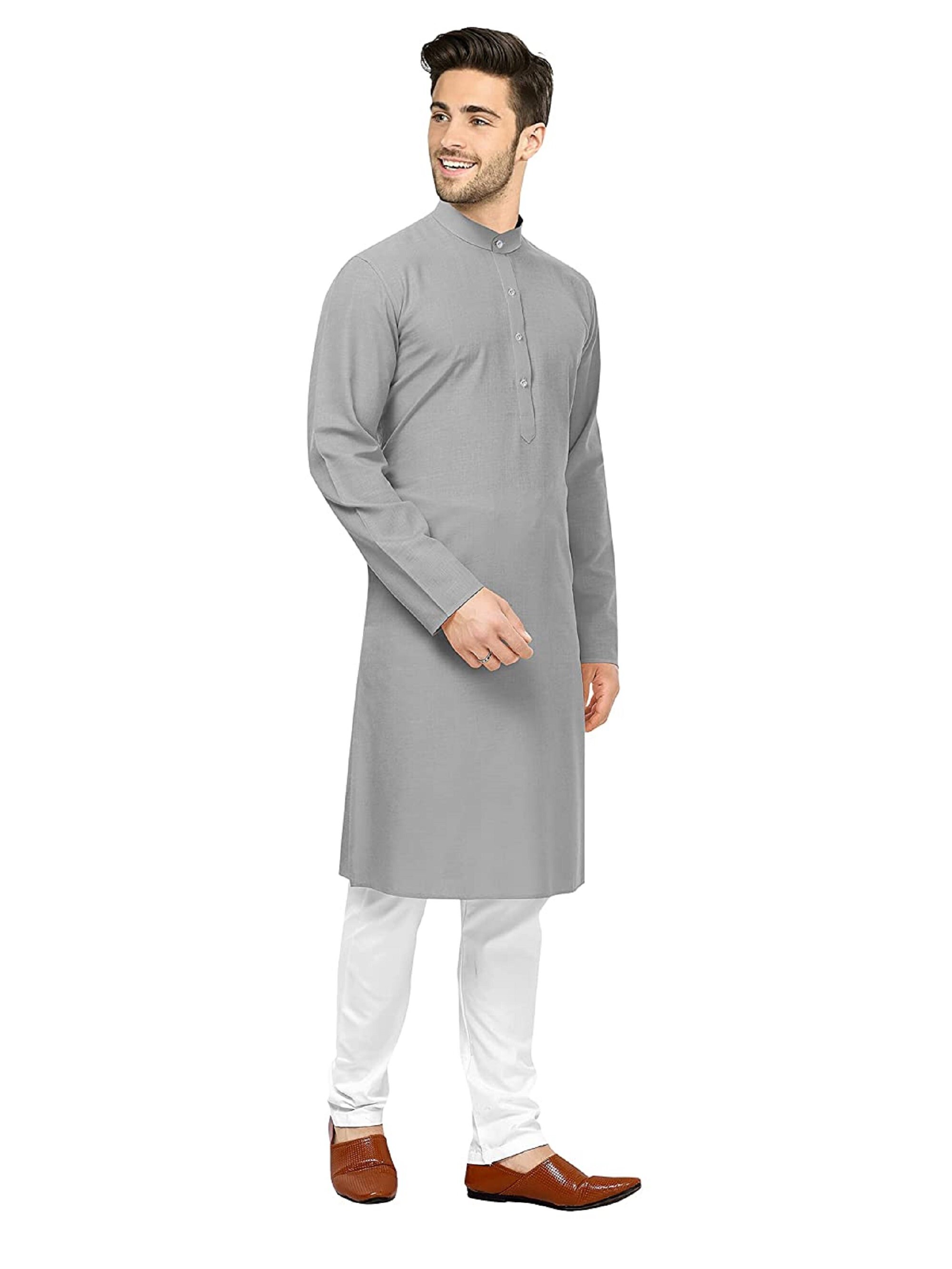 Kurta pajama gray colour sale