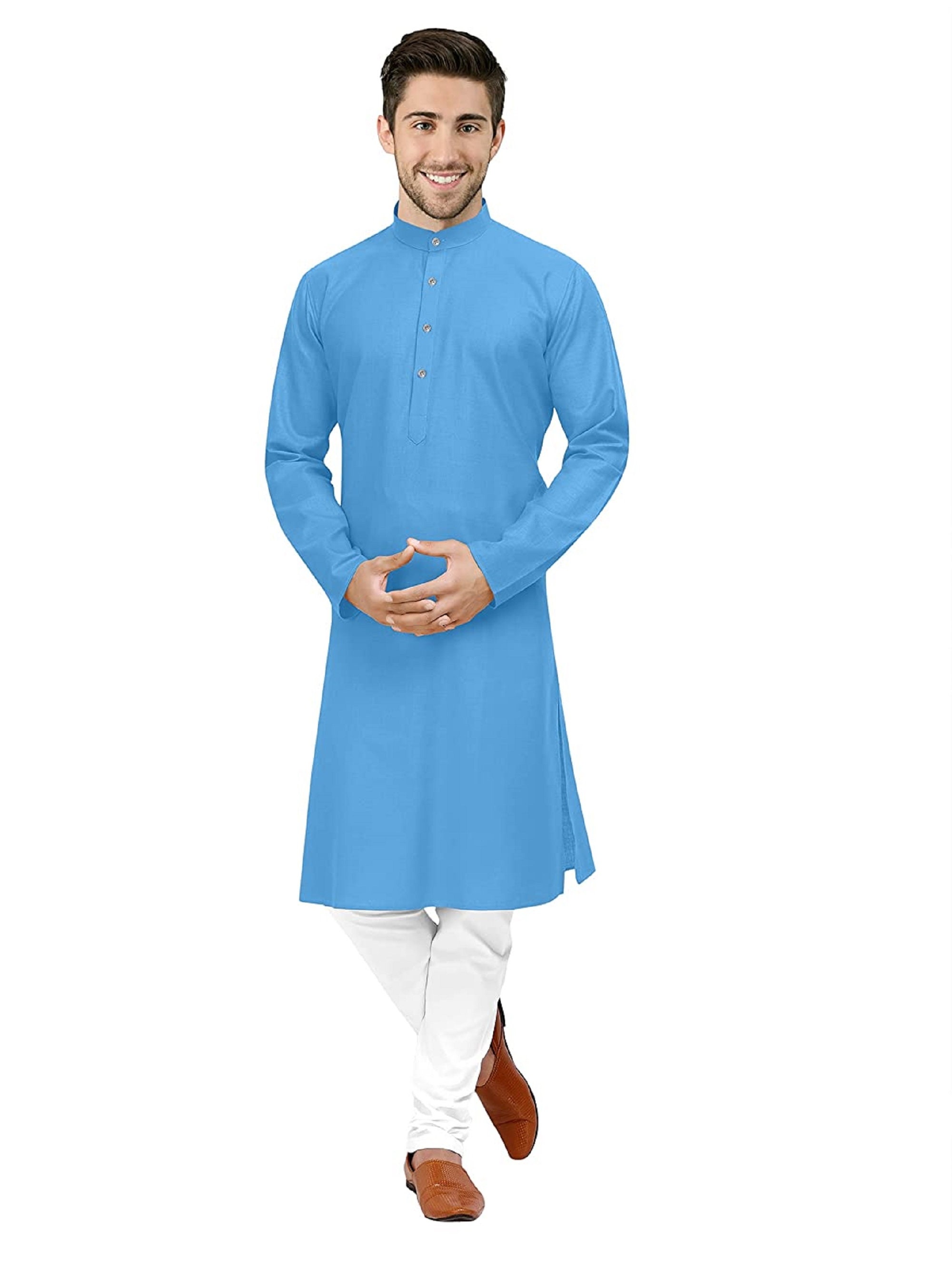 Sky Blue Indian Kurta Pajama Etsy