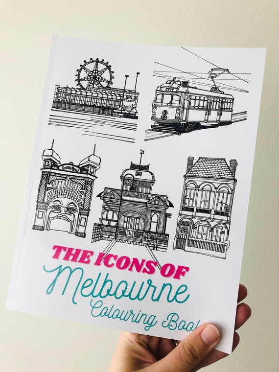 Melbourne Colouring Coloring for Gift for | Etsy