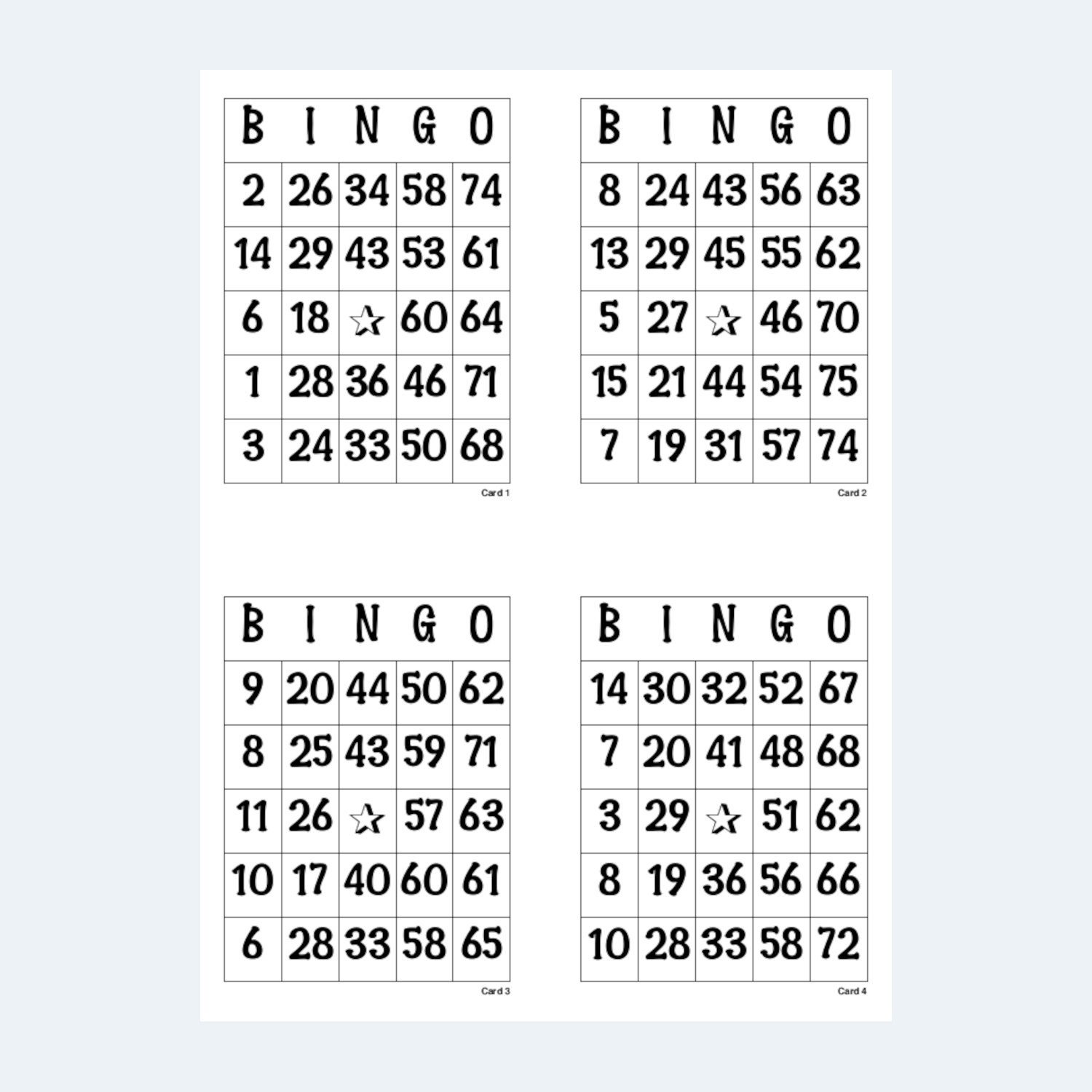 bingo-cards-printable-bingo-cards-4-per-page-250-pages-1000-cards-etsy for Free Printable Bingo Cards 4 Per Page Bingo Cards - Printable Bingo Cards 4 per Page – 250 Pages / 1000 Cards - Etsy for Free Printable Bingo Cards 4 Per Page