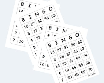 Printable Bingo Cards – 4 per page