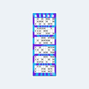 1000 Colorful UK Style 1-90 Bingo Ticket Cards, 2 Cards Per (A4) Page - Printable Download