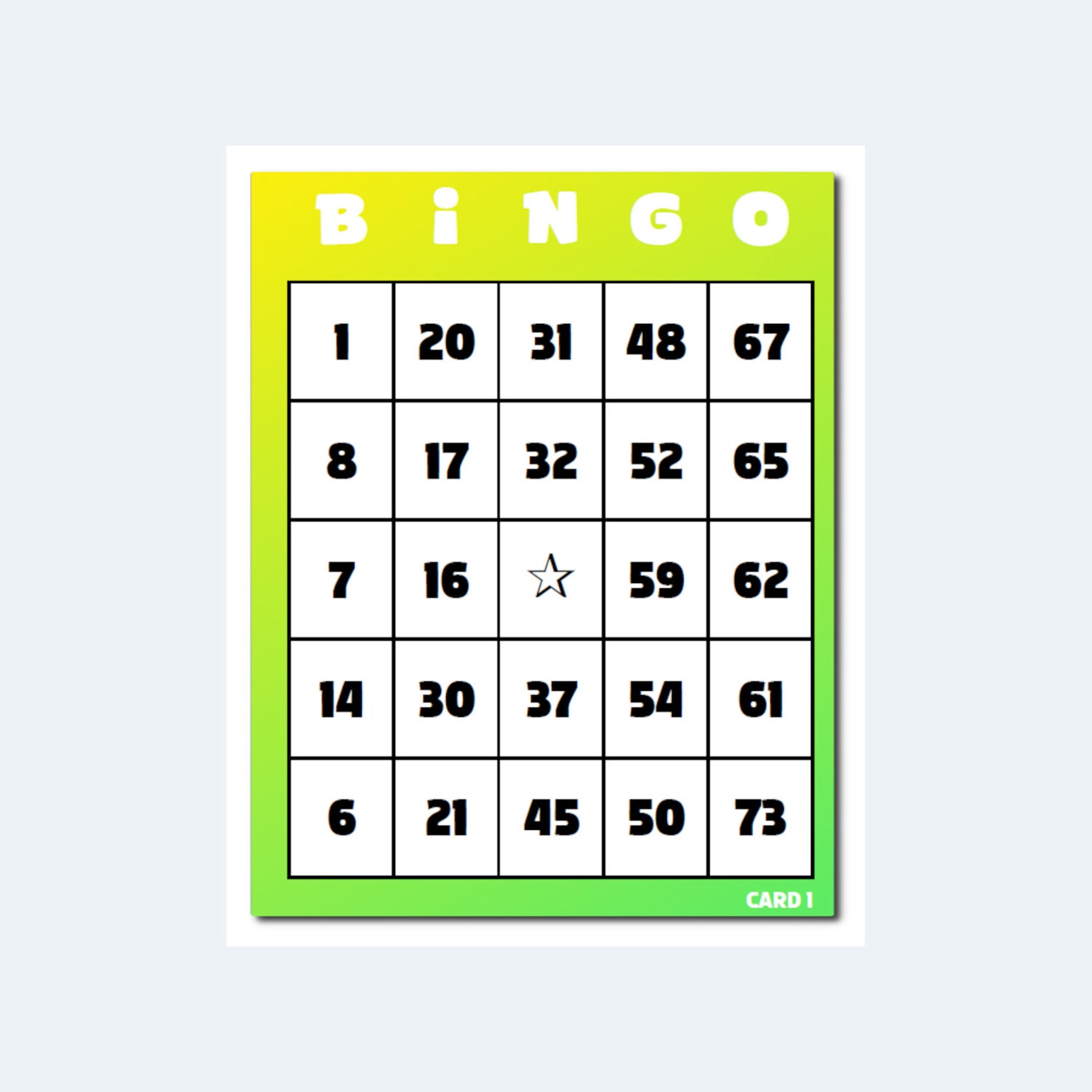 1000 Bingo Cards - Colorful 1 to 75 Bingo Cards 2 per Page – 500 Pages ...