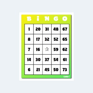 1000 Cartones de Bingo - Coloridos, de 1 a 75 Cartones, 2 por Página - 500 páginas / 1000 Cartones - Descarga Imprimible