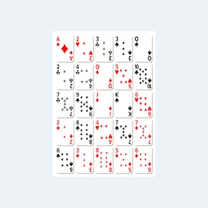 Poker Game Bingo Cards – 1000 Printable Poker Bingo Cards – Digital Download