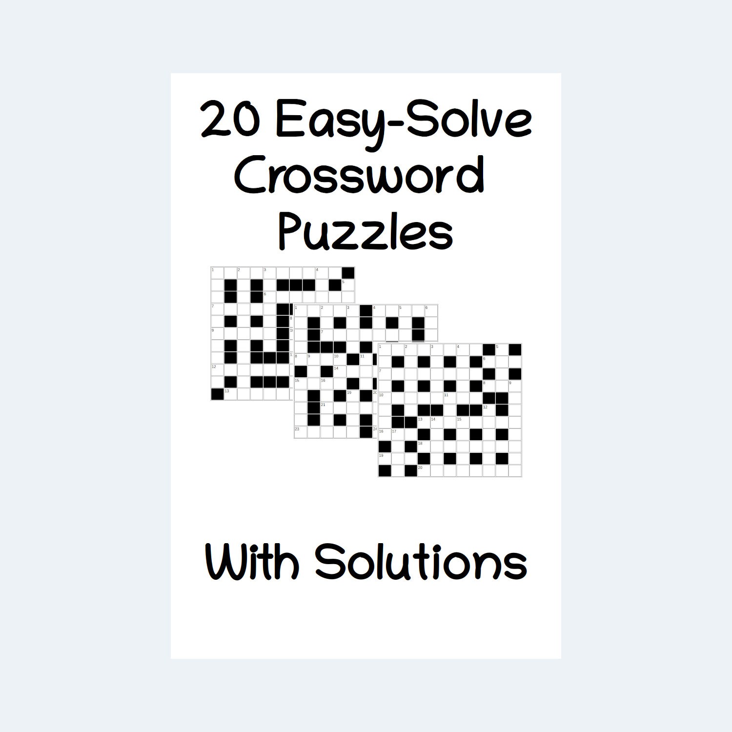 Printable Crosswords - Etsy UK