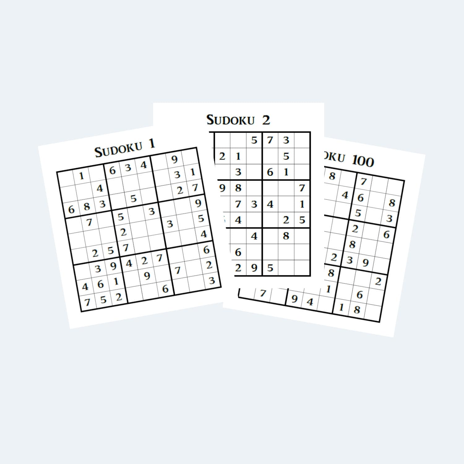 sudoku-puzzles-100-easy-solve-sudoku-puzzles-two-per-page-volume-2-with-solutions-digital-download-etsy for Free Sudoku 6 Per Page Printable Sudoku Puzzles – 100 Easy-solve Sudoku Puzzles - Two Per-page Volume 2 – With Solutions – Digital Download - Etsy for Free Sudoku 6 Per Page Printable