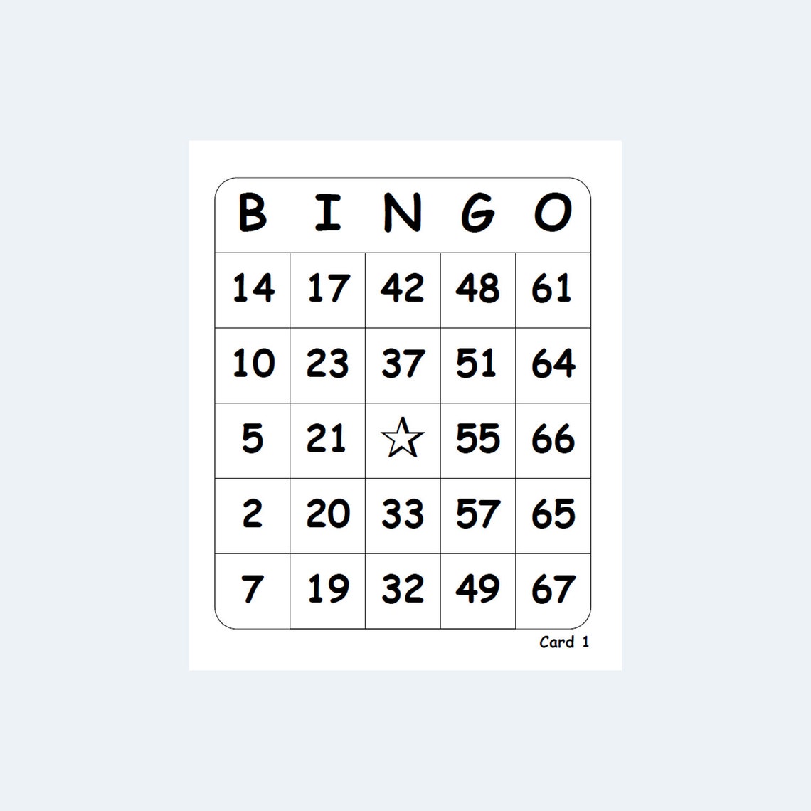 Printable Bingo Cards 4 per Page Etsy