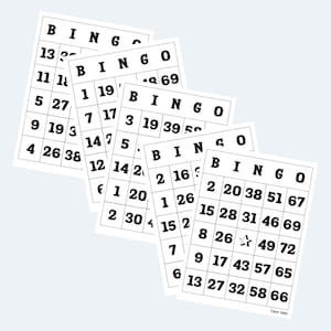 Bingo Cards Printable Bingo Cards 4 per Page 250 Pages / 1000 Cards - Etsy