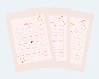 Tarjetas de bingo de boda novedosas e imprimibles 'Despedida nupcial' - 100 tarjetas, 2 por página