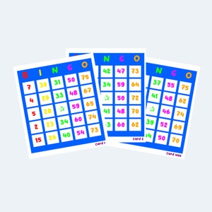 Carte Bingo a colori stampabili 4 per pagina – 1000 carte