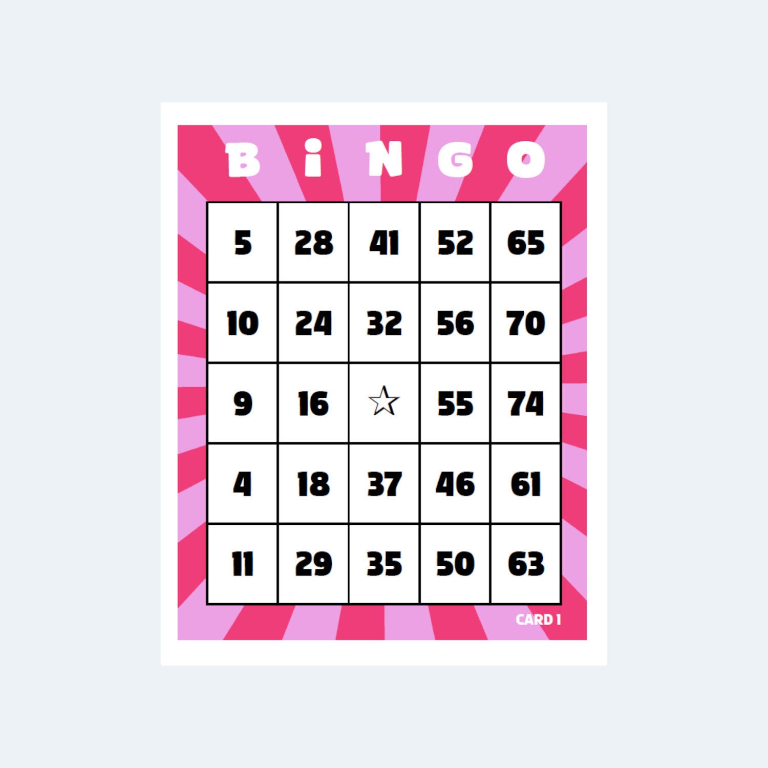 1000 Bingo Cards - Colorful 1 to 75 Bingo Cards 2 per Page – 500 Pages ...