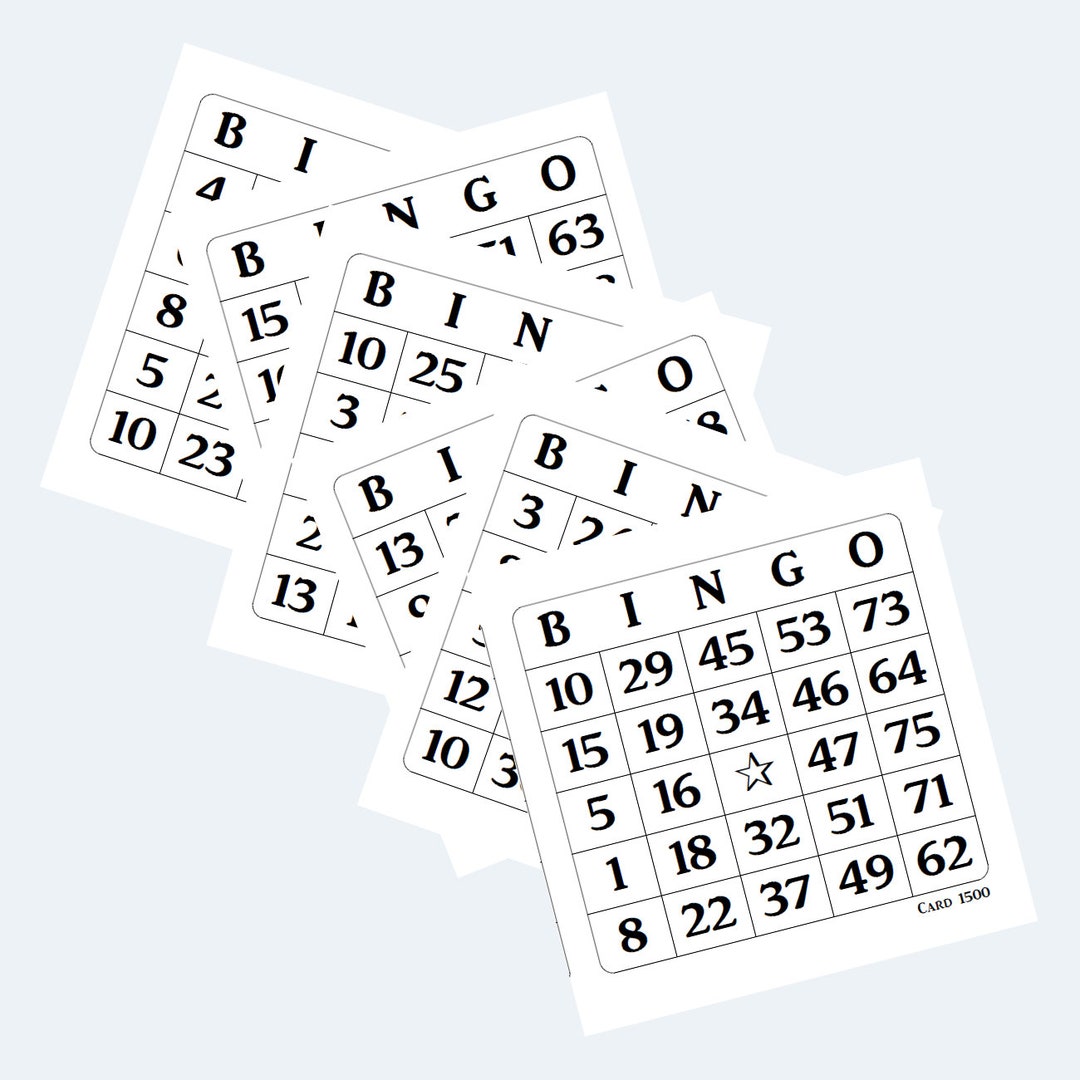 Printable Bingo Cards 6 per Page - Etsy