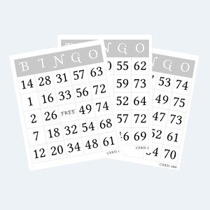Carte Bingo stampabili - 2 per pagina