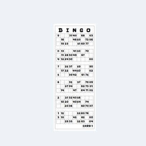 5000 cartones de bingo - Juego gigante de cartones de bingo estilo británico del 1 al 90, 5000 cartones/30 000 cartones - 2 cartones por página - Descarga en formato PDF imprimible