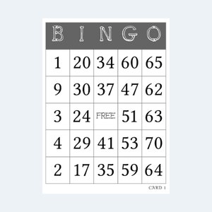 Cartones de Bingo - Cartones de Bingo imprimibles - 1000 Cartones / 4 por página - 250 páginas imagen 2