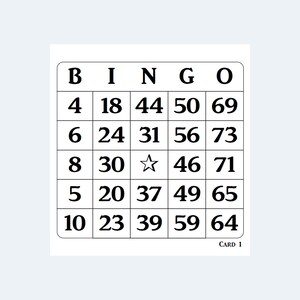 Printable Bingo Cards - 6 per Page - Instant Download - Etsy