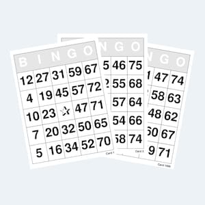 Bingo Cards - Printable - 4 Per Page – 1000 Cards