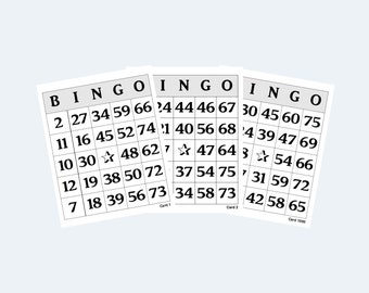 Printable Colour UK Style 1-90 Bingo Ticket Cards 2 per Page - Etsy