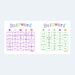 Buzzword Bingo Cards – Colorful Printable Bingo Cards 2 per Page - 500 ...