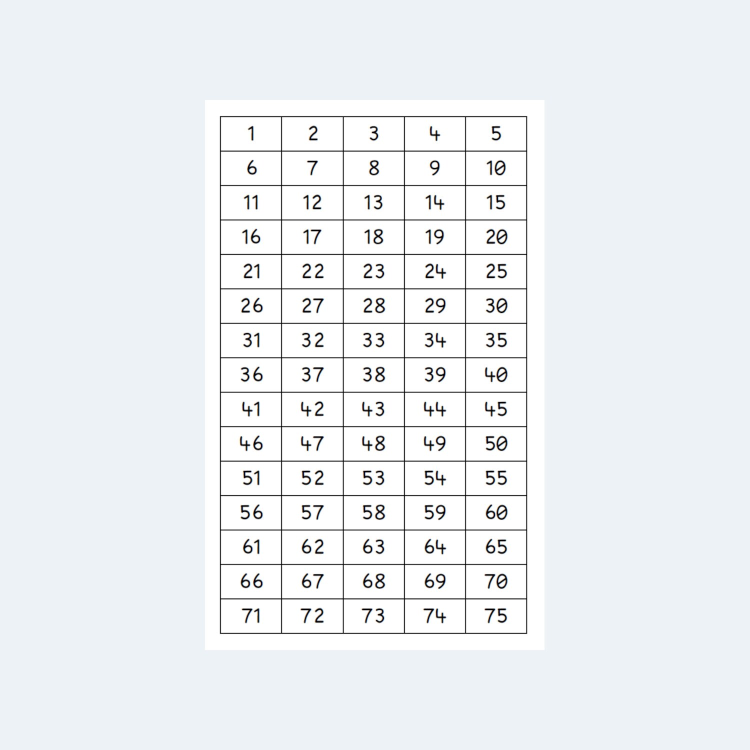 Bingo Cards –3 Sets of 1000! - 1 to 75 Printable Bingo Cards – 3 Sets ...
