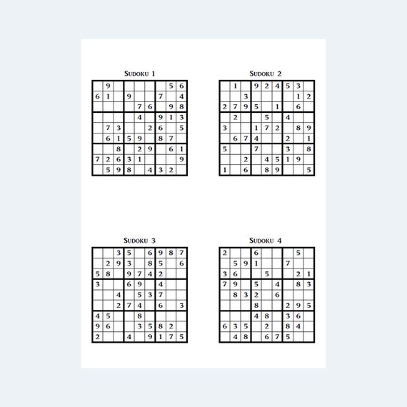 3 Sudoku Puzzle Books Sudoku Printable Printable Sudoku -  Sweden