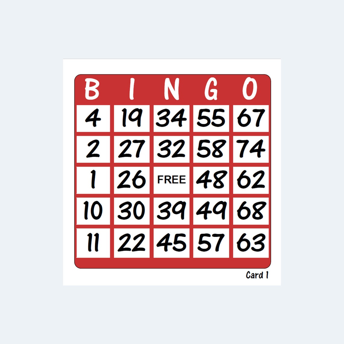 Printable Colour Bingo Cards – 6 per Page - Etsy