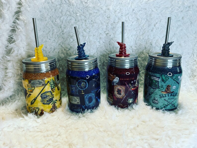Fabric house tumblers stainless steel mason jar tumbler Etsy