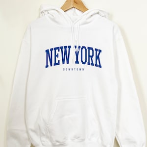 New York Hoodie | New York Unisex Hoodie,White Hoodie,New York Lover Gift,Vintage Hoodie,New York College Hoodie for her,Women Essentials