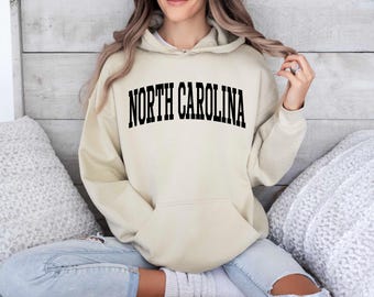 North Carolina State Hoodie | Wolfpack Sweatshirt | Vintage College Style Hoodie