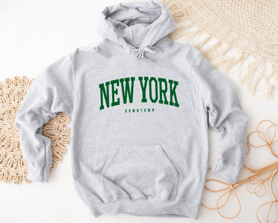 ☆NERDY☆ NY Hoodie Shirt Ivory New York Embroidered Hoodie Boxy Fit - Etsy