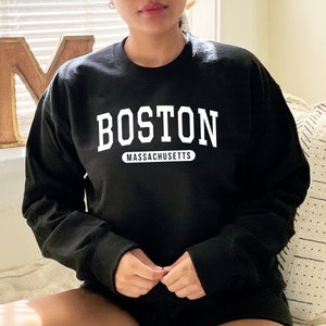 Boston Massachusetts Sweatshirt, Massachusetts Gift, Boston City Hoodie, Vintage Sweatshirt, Boston Hoodie,State sweater, Boston Gift