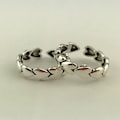 Sterling Silver Plated Heart Adjustable Ring, Love Ring