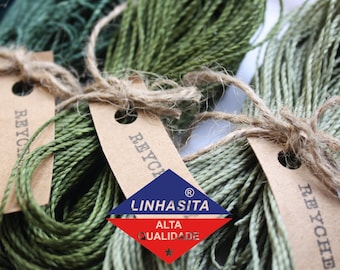 Linhasita Gewachste Polyesterschnur 1 mm, 2, 5, 10 oder 20 Meter gewachster Faden, Mikro-Makramee-Schnur, Knüpfschnur, Schnur zur Herstellung von Makramee-Armbändern