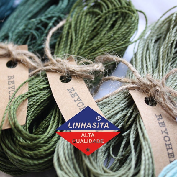 Lot Fil Ciré Macramé Linhasita - 600m (30 Couleurs X 20m), Polyester, Neuf Avec étiquettes, Pour Création