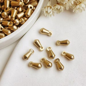 9x4mm Brass Teardrpops for macrame jewelry, spacer findings, Raw Brass pendants, Golden Raw Brass Charms, brass drops, chain extender, DIY
