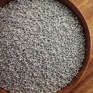 1,7x2mm Silver Brass Round Beads for Micro Macrame Making, Small Silver-Plated beads, Boho Jewelry Supplies, DIY Beading, Wire Wrapping