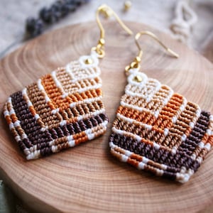 Boho Macrame Earrings, Hypoallergenic Boho Jewelry woman, Light earrings, Handmade earrings, Gift for her, Macramé Jewelry, Boho Earrings