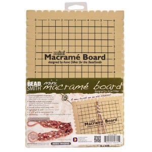 19x26cm Mini Macramé Board – Beadsmith Foam Board with Notches and Grid | Ideal for Micro Macramé and Jewelry Crafts, DIY