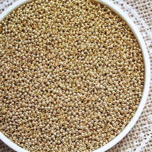 1,7x2mm Small Round Raw Brass Beads for Micro Macrame Making, Unplated Golden Beads, Boho Jewelry Supplies, DIY Beading, Wire Wrapping