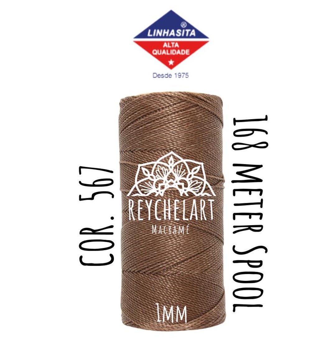 Waxed Wool Thread 168m Linhasita Waxed Thread 1mm Peanut Color, Macrame Thread, Waxed ...