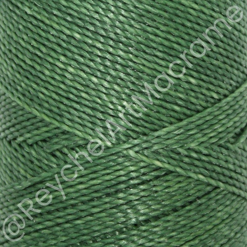Waxed Wool Thread 168m Linhasita Waxed Thread 1mm Pine Green, Macram Thread, Waxed ...