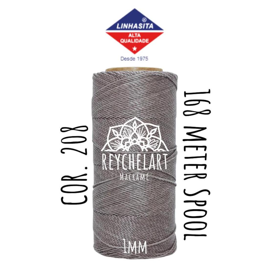 Limbas For Thread 168m Linhasita Waxed Thread 1mm Light Gray, Macrame Thread, Waxed ...
