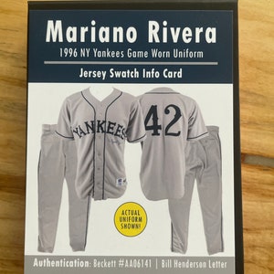 MARIANO RIVERA 1996 NEW YORK YANKEES GAME WORN AND SIGNED HOME JERSEY