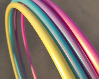 Color Shifting Hula Hoops | 5/8" Polypro | Inca Gold | Dreamin Blue | Double Rainbow Violet (Purple Unicorn) | Royal Pink Rose