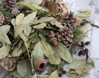 Woodland Pot Pourri | Earthy Forest Scented Botanicals | Natural Home Fragrance | Pine Cedar Oakmoss | Rustic Autumn Decor