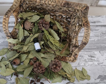 Cocoa Cabin Pot Pourri | Warm Cocoa Spices Cedarwood Amber | Cosy Winter Home Fragrance | Comforting Rustic Decor